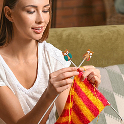 32 шт. 12 стиля пищевые экологически чистые силиконовые бусины с окрашенными в духовке цинковыми сплавами кольца-маркеры для вязания&nbsp;SIL-BC0001-08A