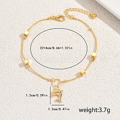 Браслеты на ногу с подвеской в виде дельфина из латуни и железа для женщин&nbsp;MA0830