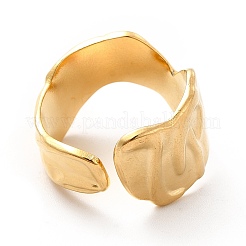 Ионное покрытие (ip) 304 нержавеющая сталь шеврон стрелка открытое манжетное кольцо для женщин&nbsp;RJEW-F131-15G