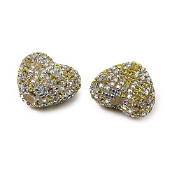 Сверкающие акриловые бусины в форме сердца с украшением из страз&nbsp;LS-OACR-NH0001-02B-05