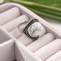 Регулируемые кольца из натурального говлита&nbsp;G-P560-03AS-01