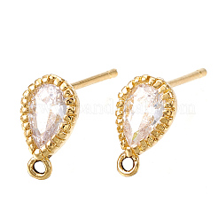 Латунные серьги с цирконом&nbsp;KK-CJ0001-58