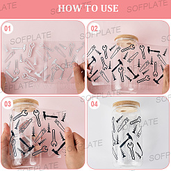 8 шт. 8 стиля ПВХ пластиковые водонепроницаемые декоративные наклейки этикетки&nbsp;DIY-SP0004-93A