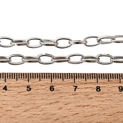 Цепочки-кабале из нержавеющей стали 201 толщиной 4.5 мм&nbsp;NJEW-K302-20P
