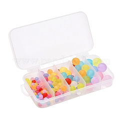 153 шт. 5 стильные прозрачные акриловые шариковые бусины&nbsp;FACR-YW0001-03