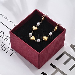 Ионное покрытие (ip) 304 нержавеющая сталь браслеты для женщин&nbsp;BJEW-P345-08G