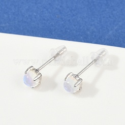 925 серьги-гвоздики из стерлингового серебра с защитой от потускнения&nbsp;LS-EJEW-M202-01