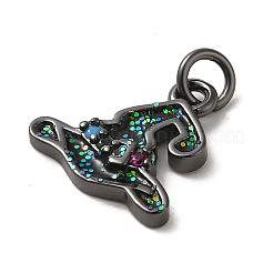 Подвески с латунной эмалью и блестками на Хэллоуин&nbsp;LS-KK-A203-02B