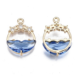 Граненые прозрачные стеклянные подвески&nbsp;X-GLAA-T020-18A