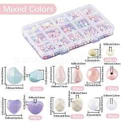 580шт 7 стиля непрозрачные акриловые бусины&nbsp;SACR-SP0001-24