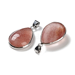 Подвески из синтетического клубничного кварца&nbsp;G-B123-05P-01