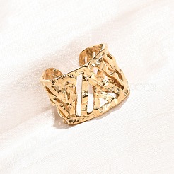 Колец для манжет из нержавеющей стали 304 с полой треугольной формой&nbsp;RJEW-G370-01G