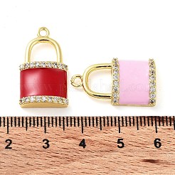 Латунные микропаве прозрачные подвески с фианитом&nbsp;KK-F871-03G