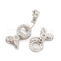 925 серебряная застежка с микропаве из прозрачного кубического циркония&nbsp;STER-U001-17P