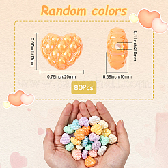 80 шт. Непрозрачные акриловые бусины&nbsp;OACR-SP0001-95