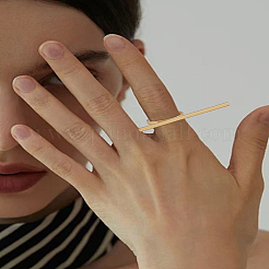 2 шт. 2-х цветные латунные манжетные кольца&nbsp;RJEW-LP0005-14