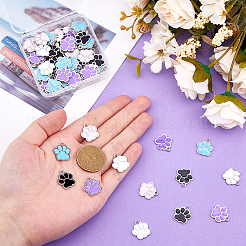 80шт 5 цвета сплава эмалевые подвески&nbsp;ENAM-FH0001-80