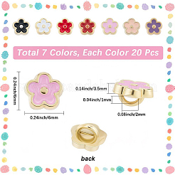 140 шт. 7-х цветные эмалевые кнопки из сплава&nbsp;FIND-GF0008-29