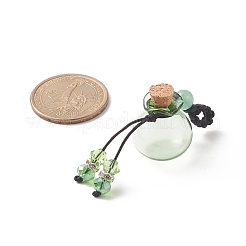 Счастливая сумка в форме стеклянной пробки бутылка подвески украшения&nbsp;HJEW-TA00003