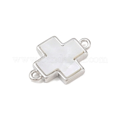 Натуральный белый крест оболочки подвески&nbsp;KK-P339-15P