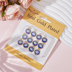 12шт латунные подвески с микропаве и кубическим цирконием&nbsp;KK-BBC0023-03