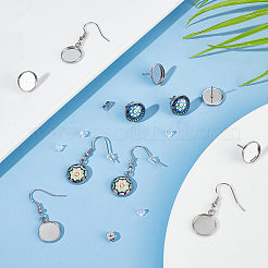 50 шт. крючки для сережек из нержавеющей стали 304 и 50 шт. фурнитура для сережек-гвоздиков STAS-SC0008-68