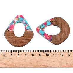 Подвески из прозрачной смолы и ореха&nbsp;RESI-T057-07K