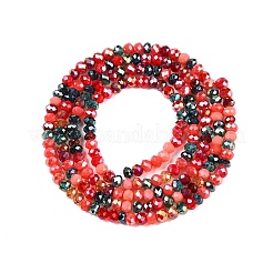 Стеклянные бусины с гальваническим покрытием &nbsp;GLAA-T023-A16-01