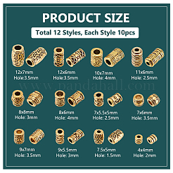 120шт 12 стиля бусины из сплава в тибетском стиле&nbsp;FIND-AR0004-67