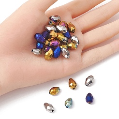 100шт 5 цвета гальванических стеклянных бусин&nbsp;EGLA-YW0001-62