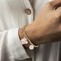 Подвески из эмали и сплава&nbsp;ENAM-SZ0001-12LG-RS