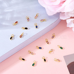 20шт латунные подвески с микропаве и кубическим цирконием&nbsp;KK-TA0002-25