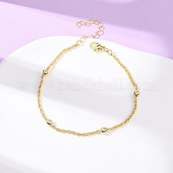 Латунные спутниковые цепи браслеты для женщин&nbsp;BJEW-C140-18G