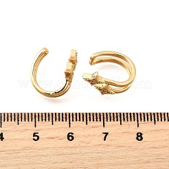 Латунные серьги-манжеты из прозрачного кубического циркония&nbsp;EJEW-F370-04G