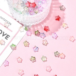 60шт 10 цвета прозрачные стеклянные бусины&nbsp;GLAA-YW0003-83