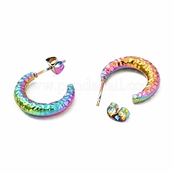 Серьги-гвоздики из нержавеющей стали 304 с ионным покрытием (IP) в форме полумесяца&nbsp;EJEW-F283-05MC