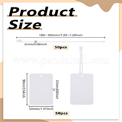 50 шт. прямоугольные пустые картонные ценники&nbsp;AJEW-LP0008-06