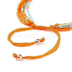 Регулируемые браслеты из плетеных стеклянных бусин&nbsp;BJEW-JB08952-04