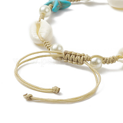 Браслет из синтетической бирюзы (окрашенной) в виде морской звезды BJEW-TA00218