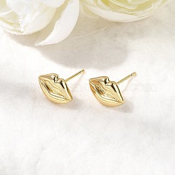 Латунные серьги-гвоздики для губ&nbsp;EJEW-F395-02G