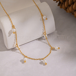 Элегантные круглые белые подвески-колье с имитацией жемчуга&nbsp;FU4888