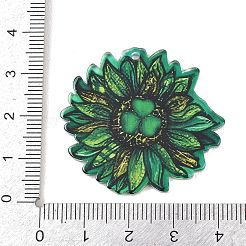 Непрозрачные акриловые подвески с принтом ко Дню Святого Патрика&nbsp;OACR-A045-05D