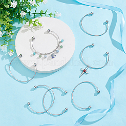 Изготовление 12шт. браслетов-крутящих моментов из нержавеющей стали 304 в европейском стиле&nbsp;FIND-UN0007-46