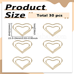 30 шт. железные скрепки в форме сердца&nbsp;TOOL-LP0005-26