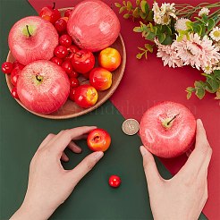 34шт 3 стиля пластиковая имитация яблока AJEW-PH0011-35