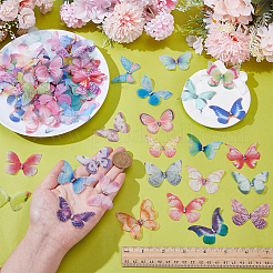 100 шт. 3D-наклейки для глаз из органзы в виде бабочки&nbsp;MRMJ-ME0001-06