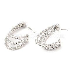 Латунные серьги для женщин с покрытием стойки&nbsp;EJEW-Q770-16P