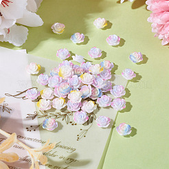 90 шт. 3-цветные трехцветные непрозрачные кабошоны из смолы&nbsp;CRES-TA0001-44