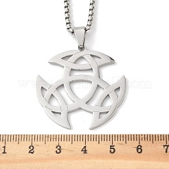 201 кулон с узлом трикветра викингов из нержавеющей стали&nbsp;NJEW-H065-06P