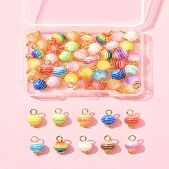 50 шт. подвески из прозрачной смолы в полоску&nbsp;PALLOY-FS00041-02